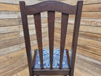 Arts And Crafts Oak Dining Chair Slat Back Upholstered Seat