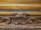 Regency Style Giltwood Overmantel Mirror Architectural Classical Frame
