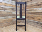 Edwardian Oak Barley Twist Dining Chair Green Velour Upholstered Seat