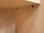 Oak Effect Glazed Display Cabinet Adjustable Shelves Two Available