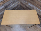 Oak Effect Glazed Display Cabinet Adjustable Shelves Two Available