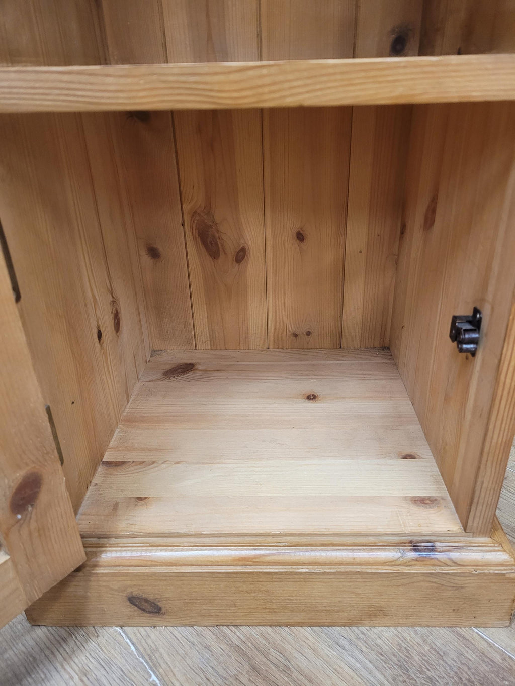 Victorian Pine Pot Cupboard Bedside Cabinet Open Shelf