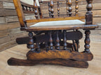 Antique American 19th Century Walnut Platform Rocking Armchair