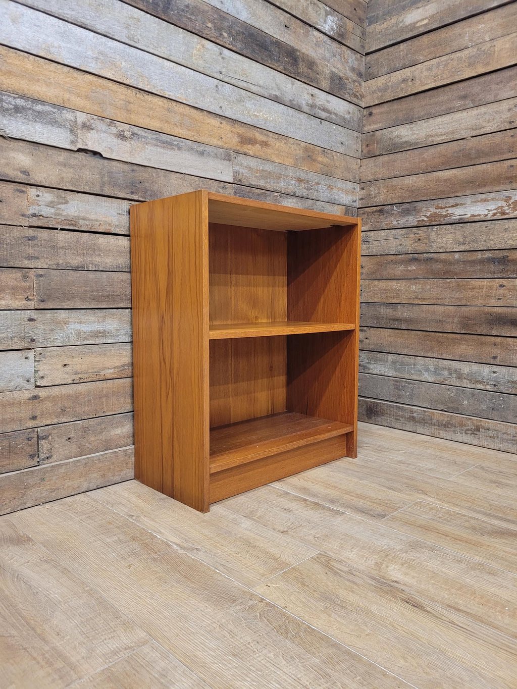 Mid Century Teak Open Bookcase Adjustable Shelf