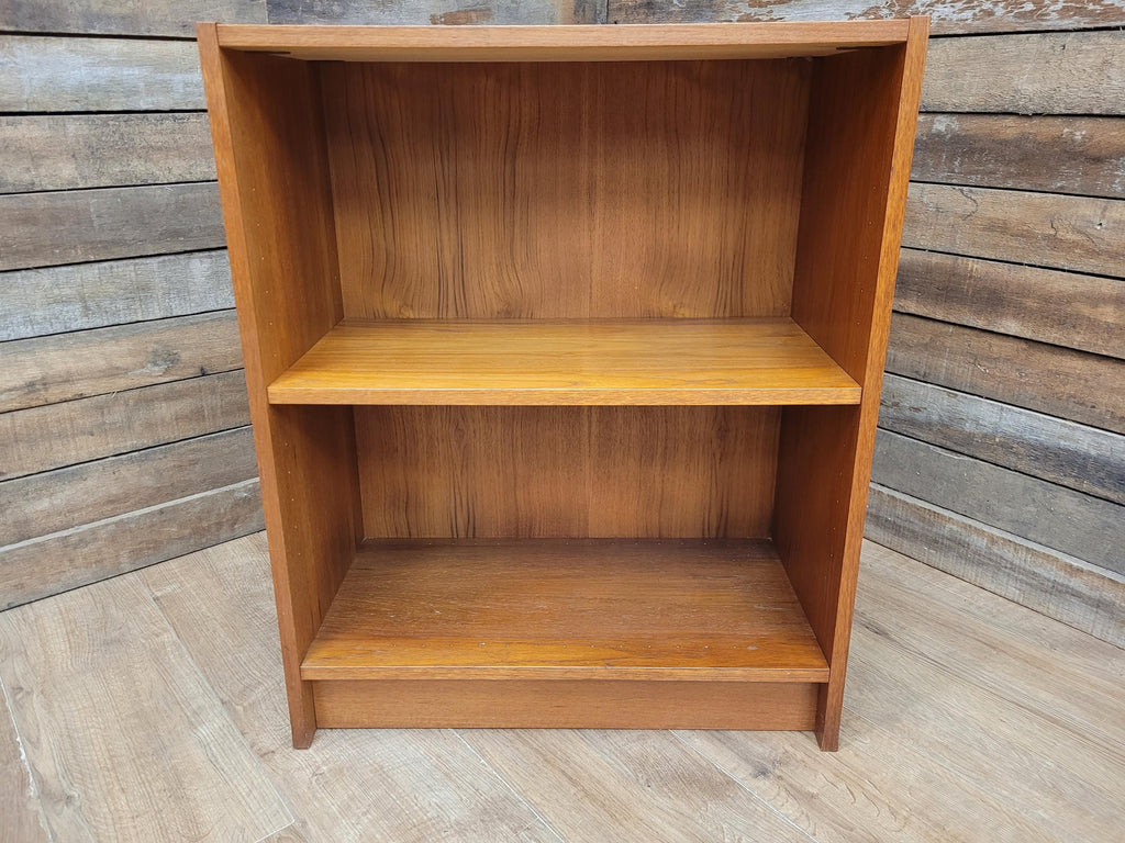 Mid Century Teak Open Bookcase Adjustable Shelf