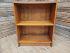Mid Century Teak Open Bookcase Adjustable Shelf