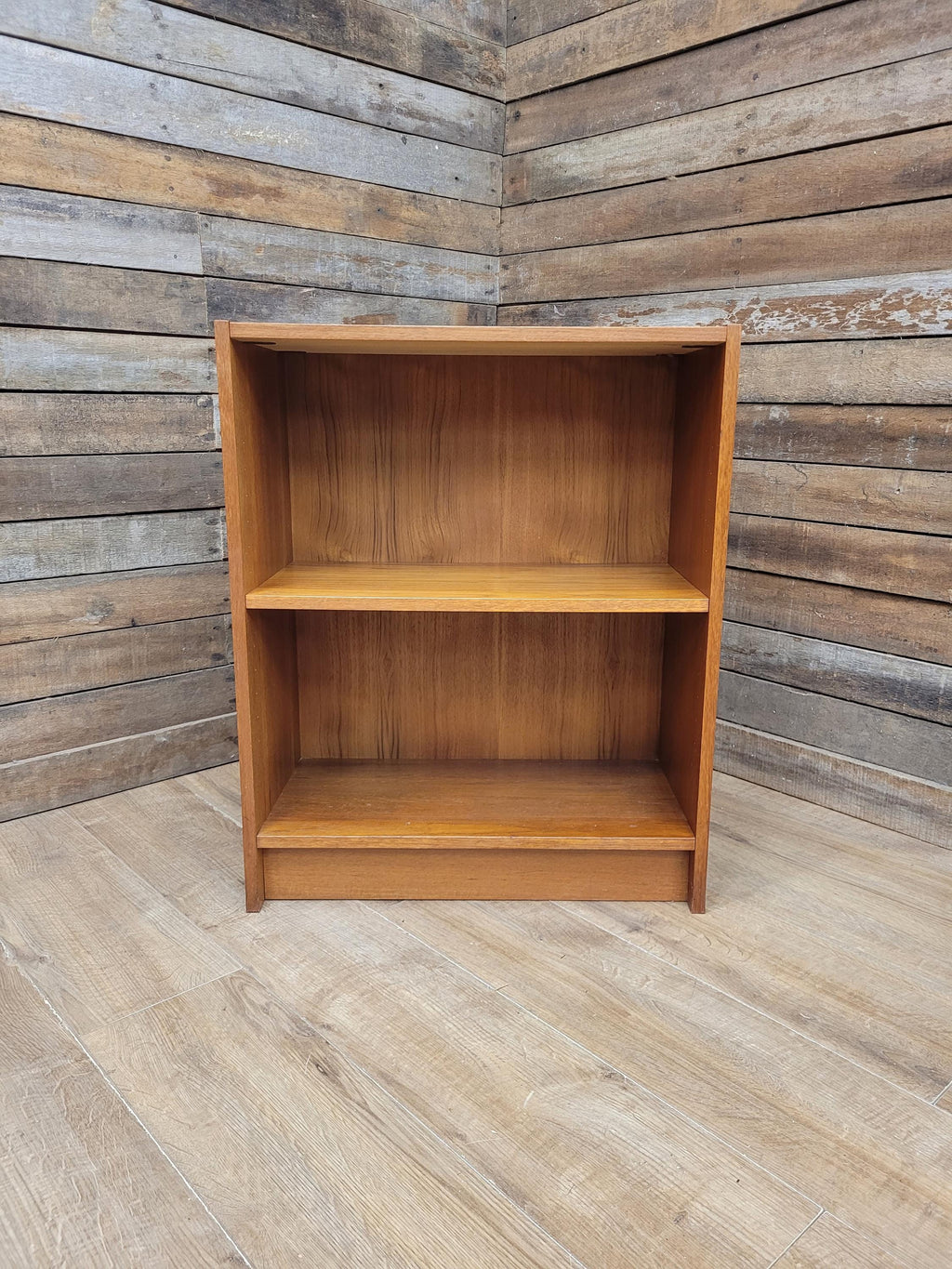 Mid Century Teak Open Bookcase Adjustable Shelf