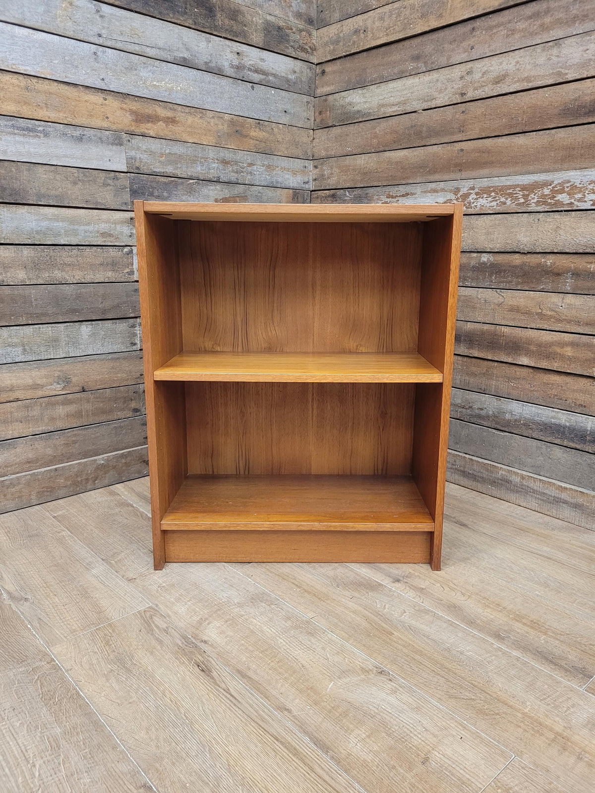 Mid Century Teak Open Bookcase Adjustable Shelf