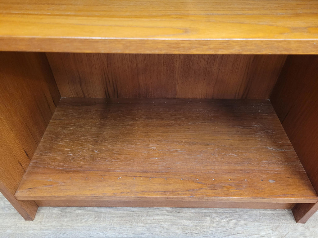 Mid Century Teak Open Bookcase Adjustable Shelf