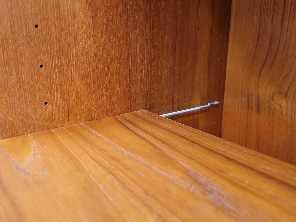 Mid Century Teak Open Bookcase Adjustable Shelf