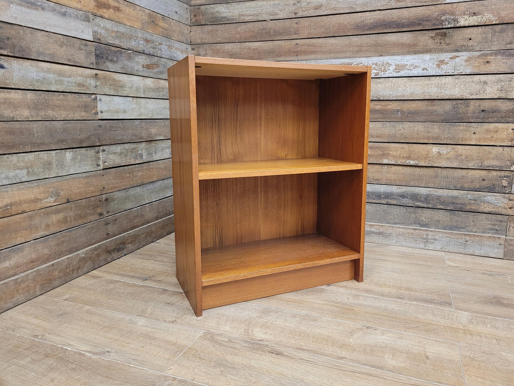 Mid Century Teak Open Bookcase Adjustable Shelf