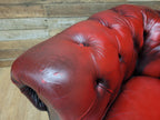 Vintage Chesterfield Oxblood Leather Club Armchair Button Back