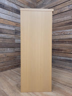 Oak Effect Glazed Display Cabinet Adjustable Shelves Two Available
