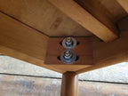 Mid Century Teak Extending Dining Table Pull Out Leaves Removable Legs