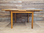 Mid Century Teak Extending Dining Table Pull Out Leaves Removable Legs