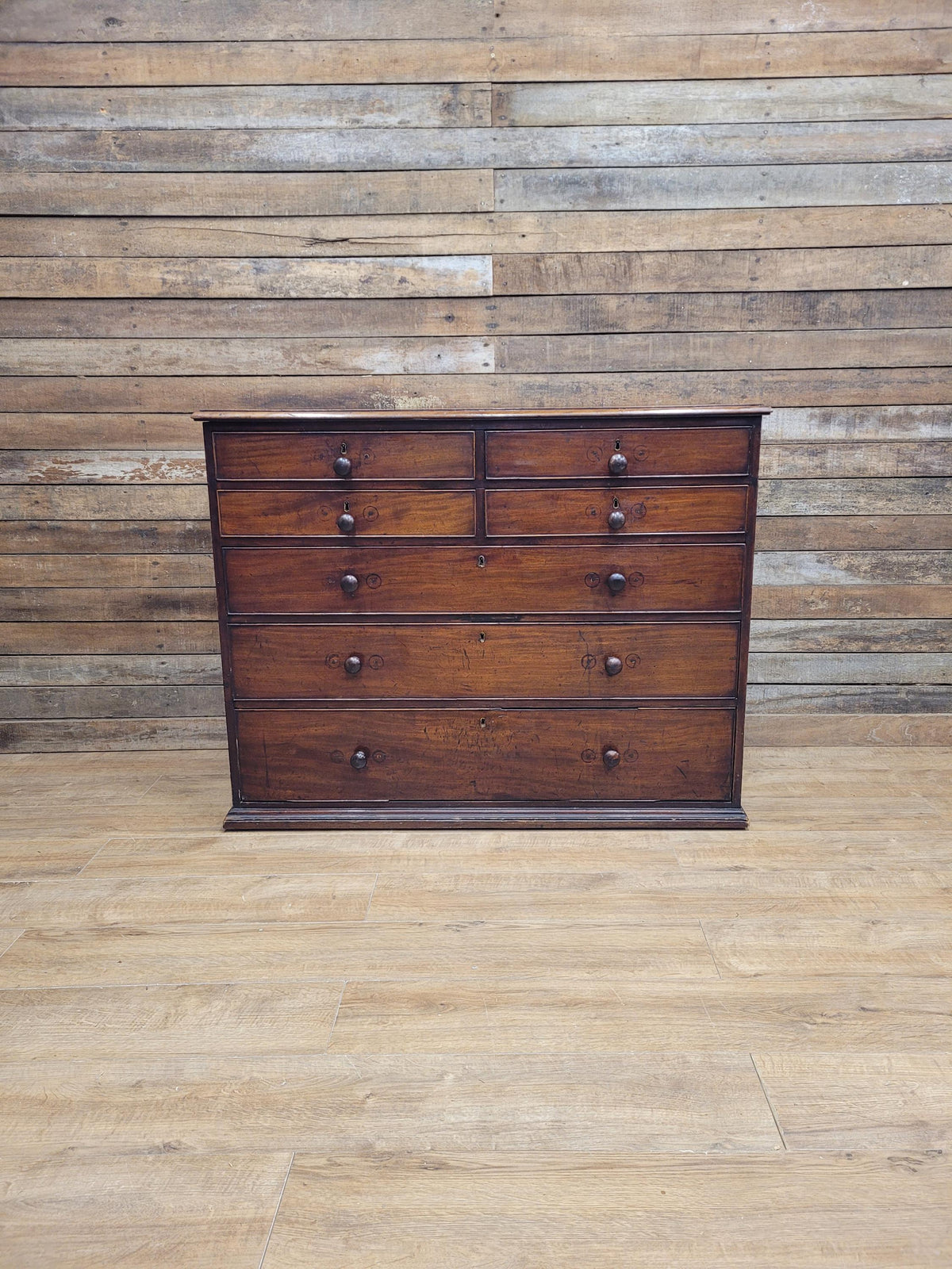 Early Victorian Mahogany Chest Of Drawers Seven Drawer Circa 1850