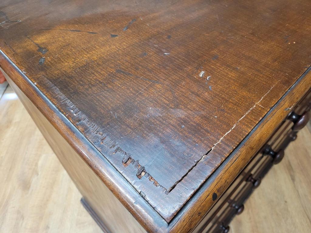 Early Victorian Mahogany Chest Of Drawers Seven Drawer Circa 1850
