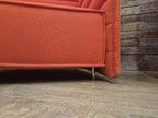 Vitra Armchairs Orange Fabric Alcove Plume Contract Highback Matching Pair