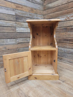 Victorian Pine Pot Cupboard Bedside Cabinet Open Shelf