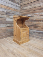 Victorian Pine Pot Cupboard Bedside Cabinet Open Shelf