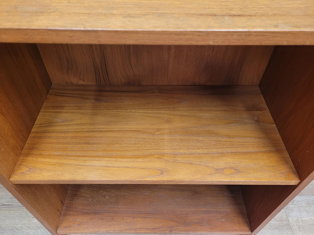 Mid Century Teak Open Bookcase Adjustable Shelf