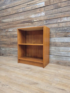Mid Century Teak Open Bookcase Adjustable Shelf