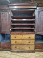 Victorian Mahogany Breakfront Compactum Wardrobe Four Doors Linen Press