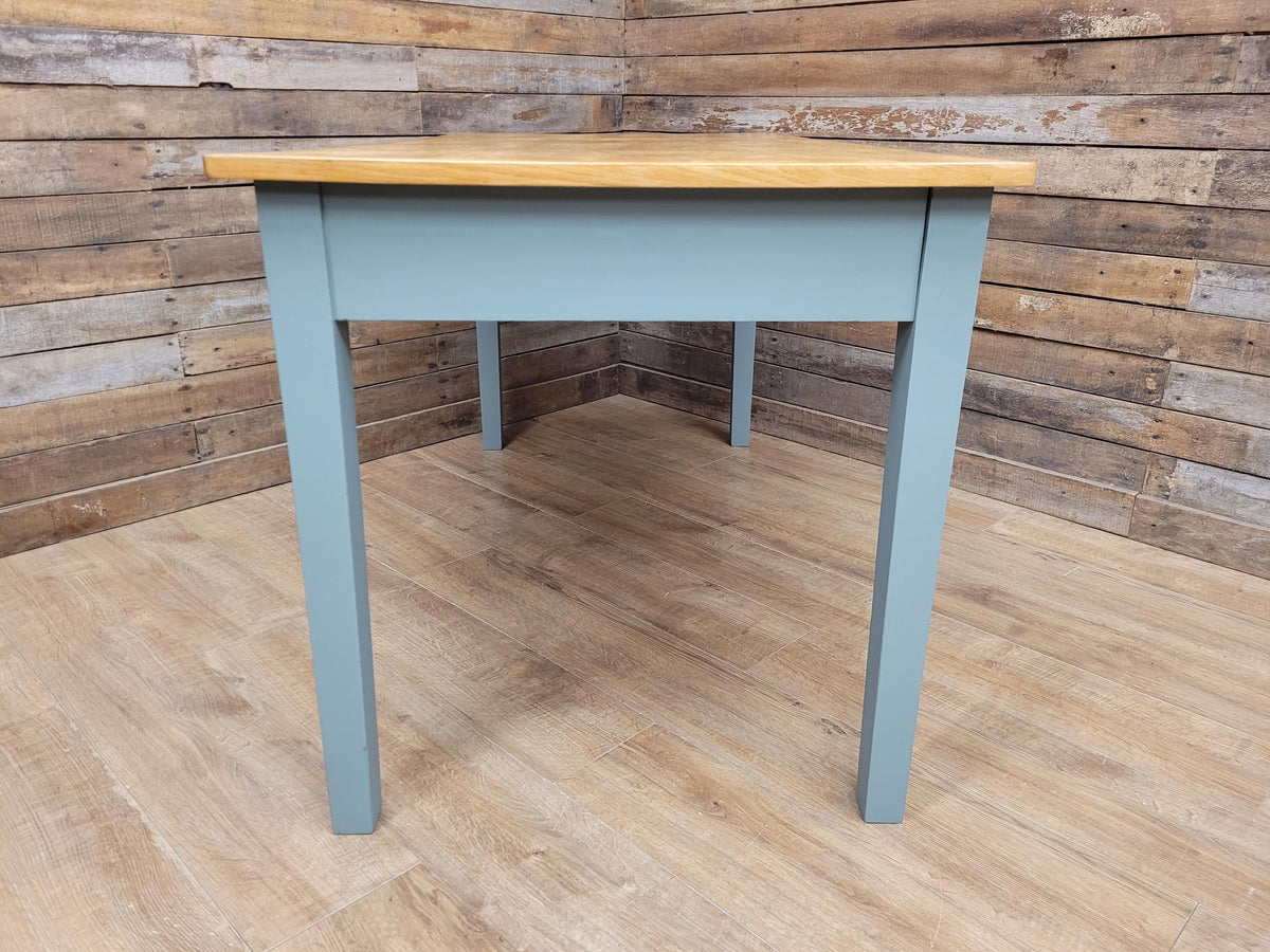 Vintage Wooden Writing Desk Painted Carriage House Two Drawers Kitchen Table