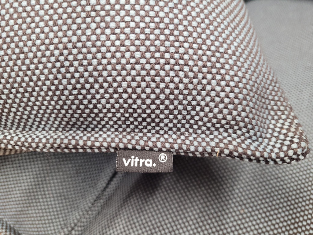 Vitra Sofa Grey Fabric Alcove Plume Contract Highback Two Seater