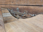 Art Deco Neoclassical Metal Framed Bevelled Wall Mirror Urn Detail