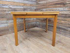 Mid Century Teak Extending Dining Table Pull Out Leaves Removable Legs