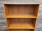 Mid Century Teak Tall Bookcase Adjustable Shelves Vintage Storage