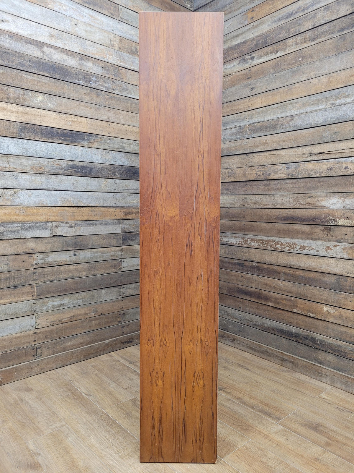 Mid Century Teak Tall Bookcase Adjustable Shelves Vintage Storage