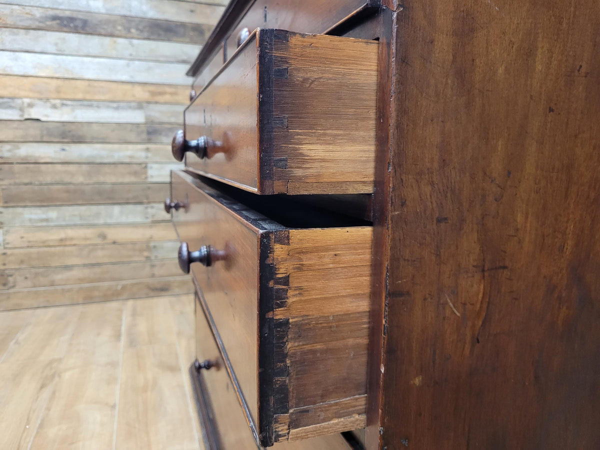 Early Victorian Mahogany Chest Of Drawers Seven Drawer Circa 1850