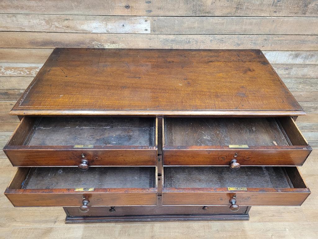 Early Victorian Mahogany Chest Of Drawers Seven Drawer Circa 1850