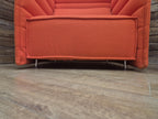 Vitra Armchairs Orange Fabric Alcove Plume Contract Highback Matching Pair