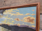 Penelope Tapestries Evening Gold Needlepoint Tapestry Vintage Sunset Landscape