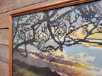 Penelope Tapestries Evening Gold Needlepoint Tapestry Vintage Sunset Landscape