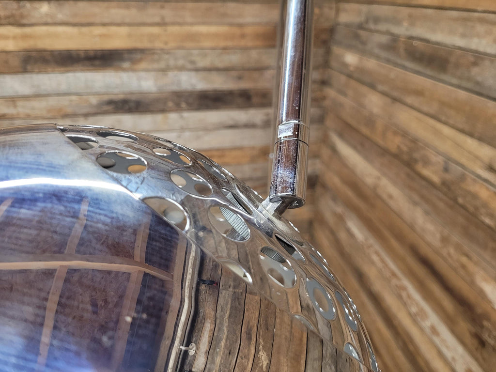 Chrome Arc Floor Lamp Retro Style Adjustable Dome Shade Dimmer