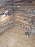 Chrome Arc Floor Lamp Retro Style Adjustable Dome Shade Dimmer