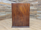 Antique Mahogany Chest Of Drawers Inlaid Brass Handles Plinth Base