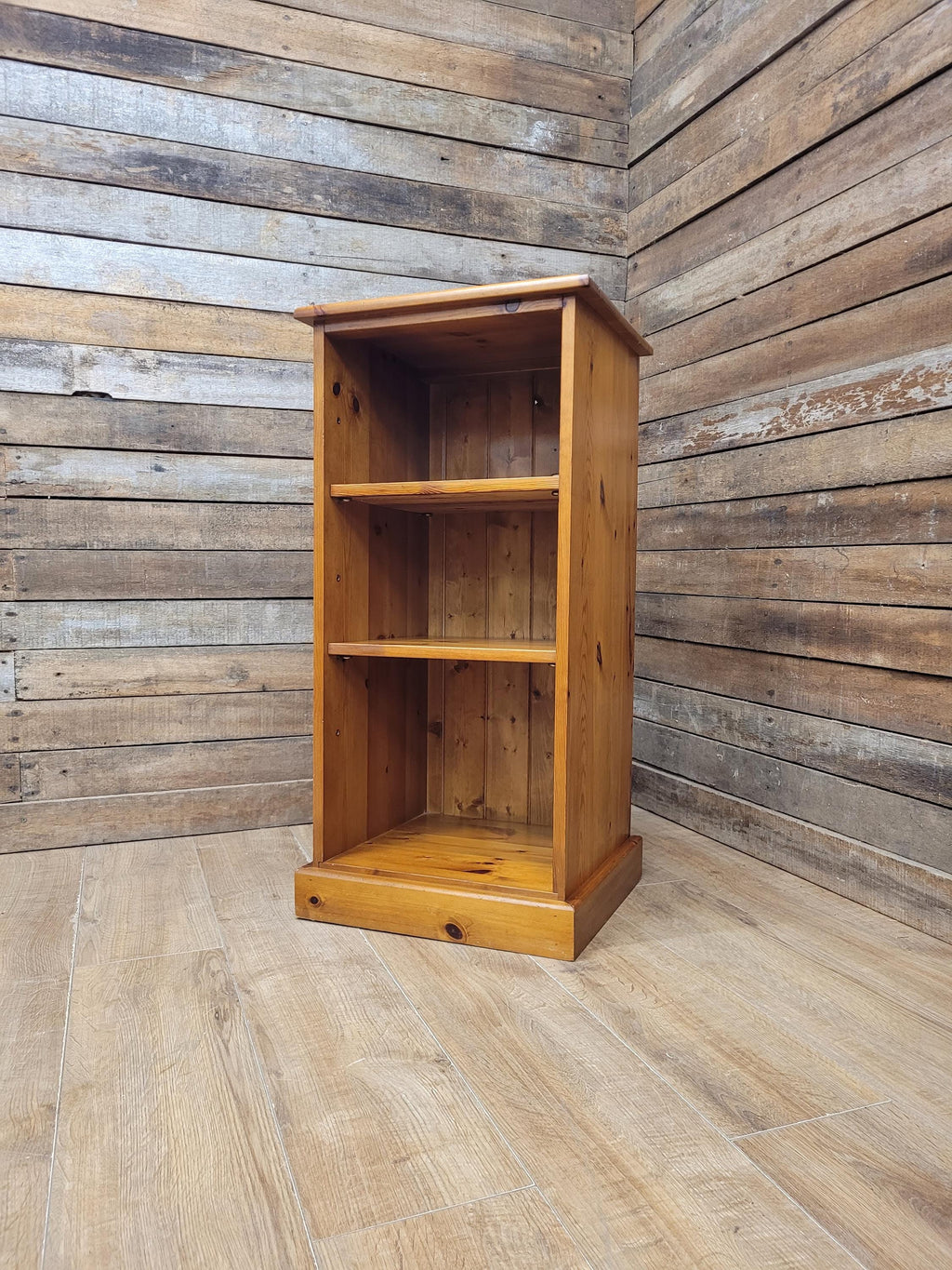 Windmill Pine Open Cabinet Adjustable Shelves Cable Access Hi Fi Storage
