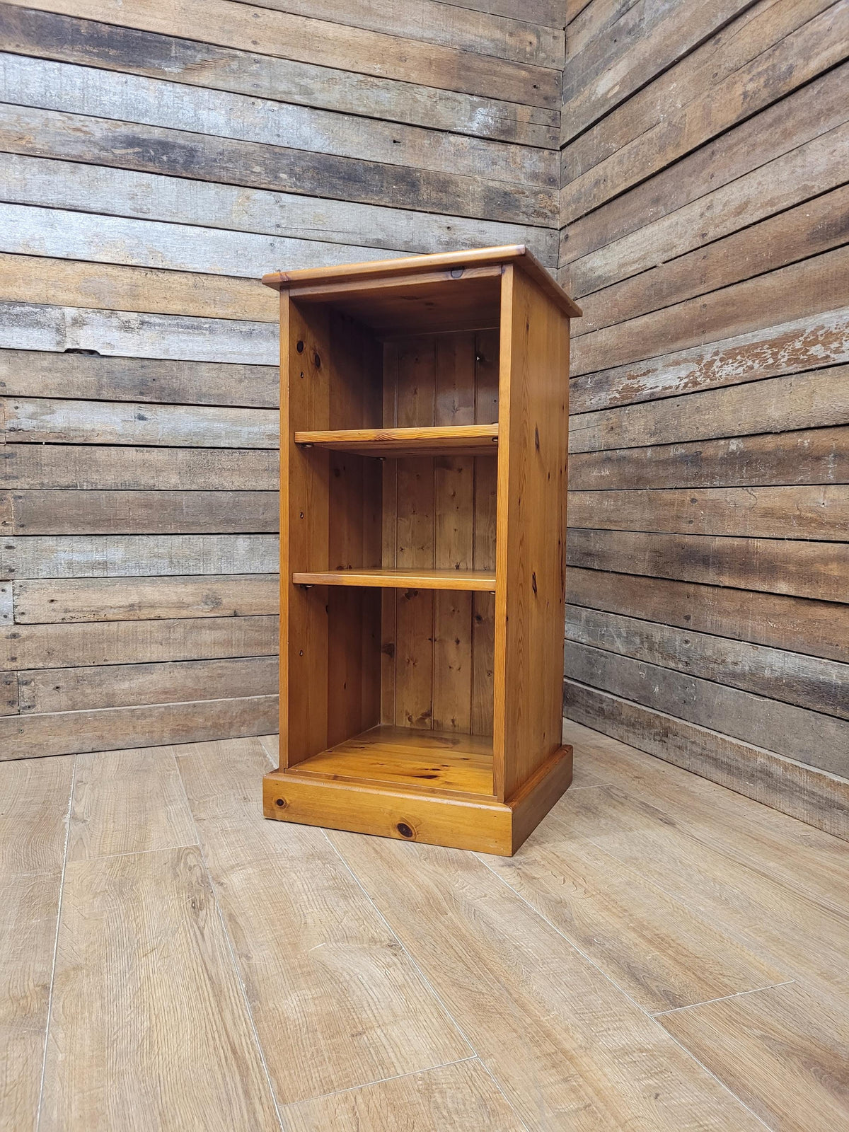 Windmill Pine Open Cabinet Adjustable Shelves Cable Access Hi Fi Storage