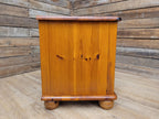 Pine Blanket Box Storage Chest Country Style Panelled Front Bun Feet