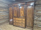 Victorian Mahogany Breakfront Compactum Wardrobe Four Doors Linen Press