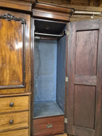Victorian Mahogany Breakfront Compactum Wardrobe Four Doors Linen Press