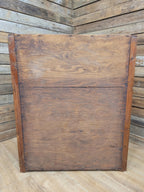 Vintage Pine Glazed Display Cabinet Two Doors Rustic Bookcase