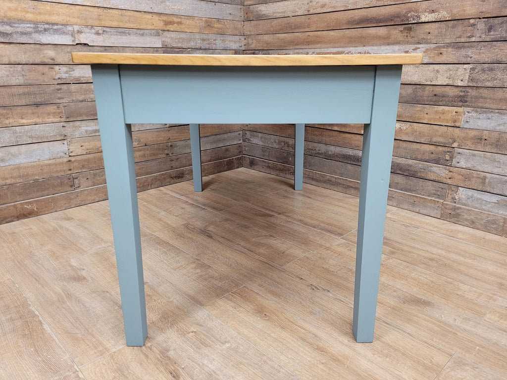 Vintage Wooden Writing Desk Painted Carriage House Two Drawers Kitchen Table