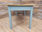 Vintage Wooden Writing Desk Painted Carriage House Two Drawers Kitchen Table