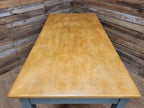 Vintage Wooden Writing Desk Painted Carriage House Two Drawers Kitchen Table